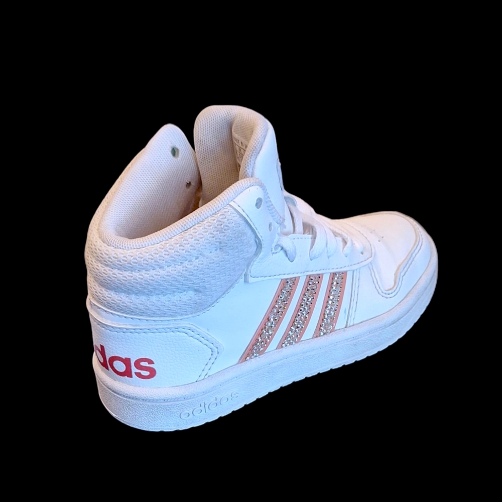 adidas neo Hoops 2.0 Mid J White Pink - Picture 8 of 11